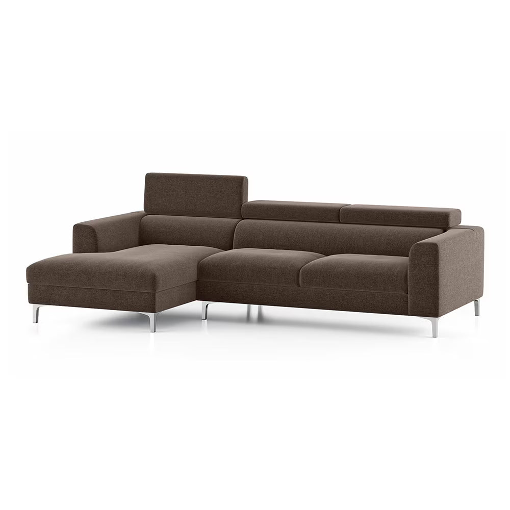Chessa Sectional Suede Sofa Set - Luxe Maple - Luxe Maple