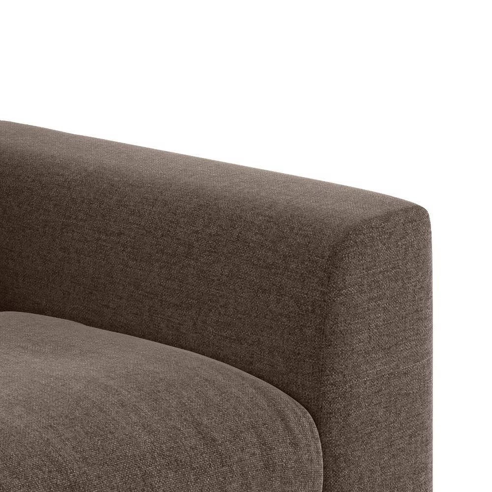 Chessa Sectional Suede Sofa Set - Luxe Maple - Luxe Maple