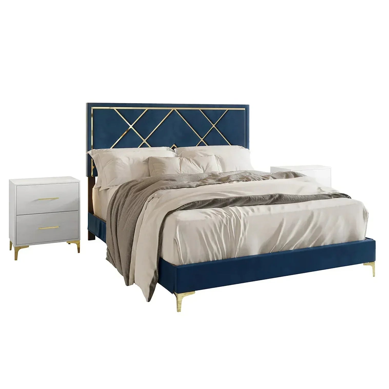Porch Premium Upholstered Bed Without Storage In Suede - Luxe Maple