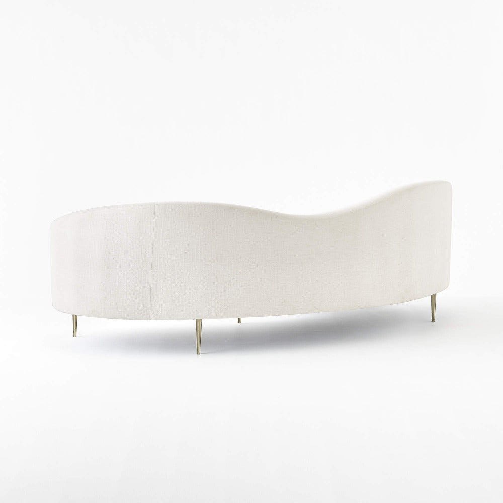 Curvo Premium Upholstered Curved Sofa - Luxe Maple