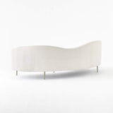 Curvo Premium Upholstered Curved Sofa - Luxe Maple