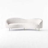 Curvo Premium Upholstered Curved Sofa - Luxe Maple