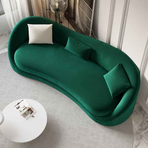 Curvy Premium Sofa Set In Suede - Luxe Maple