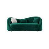 Curvy Premium Sofa Set In Suede - Luxe Maple