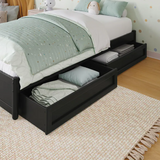 Additional Storage - Side Drawers Storage (Manual Storage Bed) - Luxe Maple