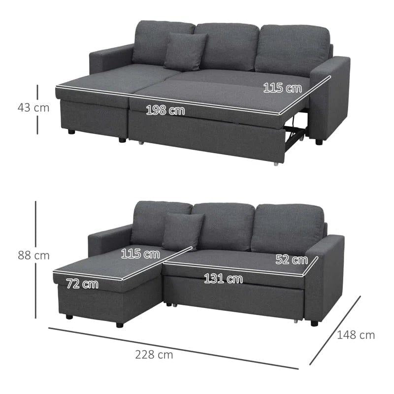 Desk Sofa Cum Bed In Suede - Luxe Maple
