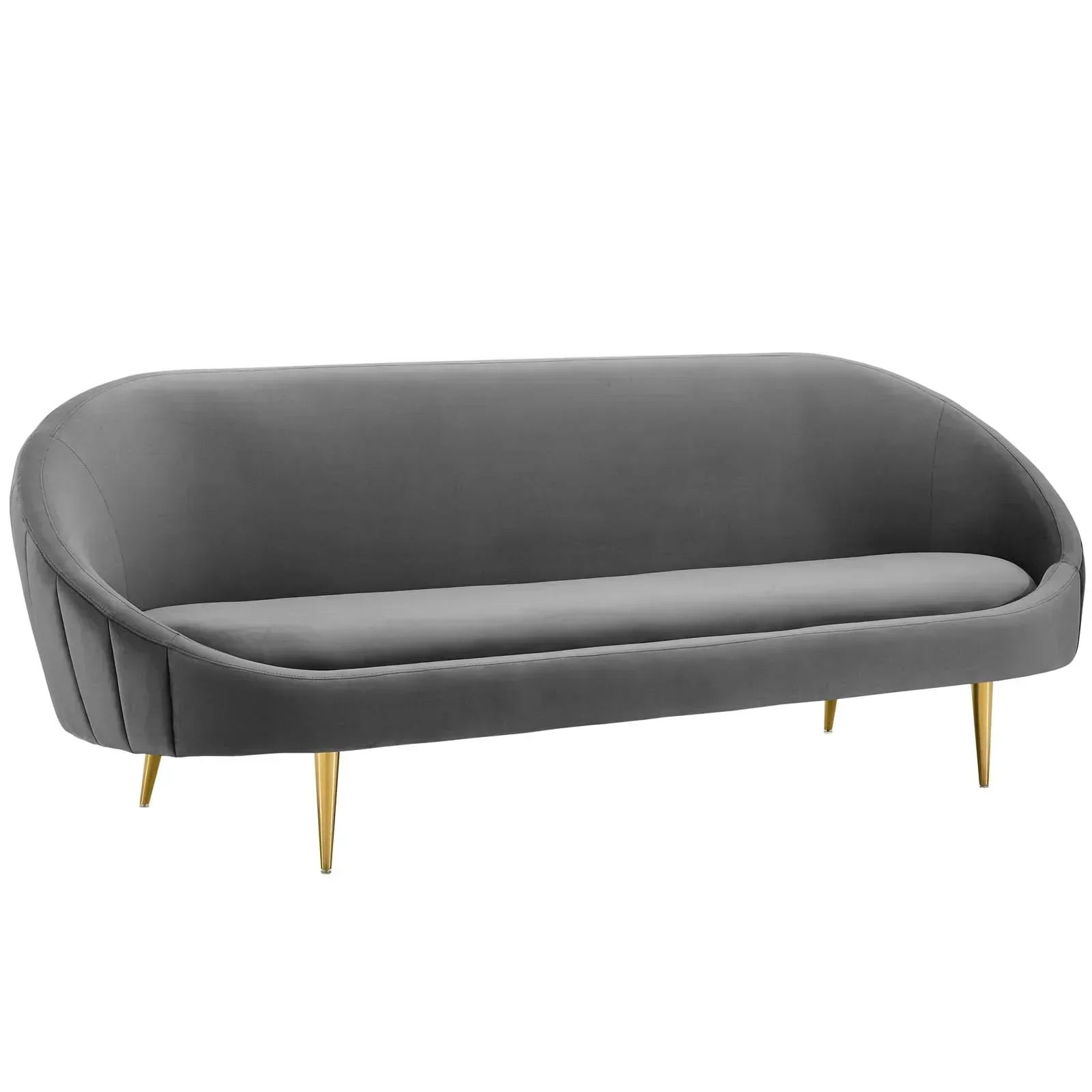 Subline Luxury Mid-Century Sofa In Suede - Luxe Maple