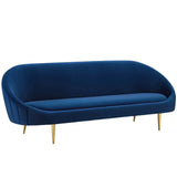 Subline Luxury Mid-Century Sofa In Suede - Luxe Maple