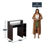 Rollen Study Table in Wenge Color - Luxe Maple