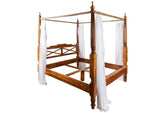 Erica Sheesham Wood Luxury Poster Bed in Honey Teak