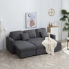 Desk Sofa Cum Bed In Suede - Luxe Maple