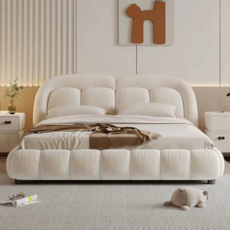 Fusion Premium Upholstered Bed in Brooklyn Fabric | Modern Bed - Luxe Maple
