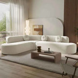 Gello Premium Sectional Sofa Set In Suede - Luxe Maple