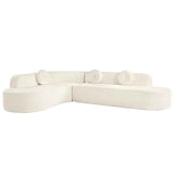 Gello Premium Sectional Sofa Set In Suede - Luxe Maple