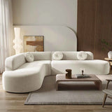 Gello Premium Sectional Sofa Set In Suede - Luxe Maple