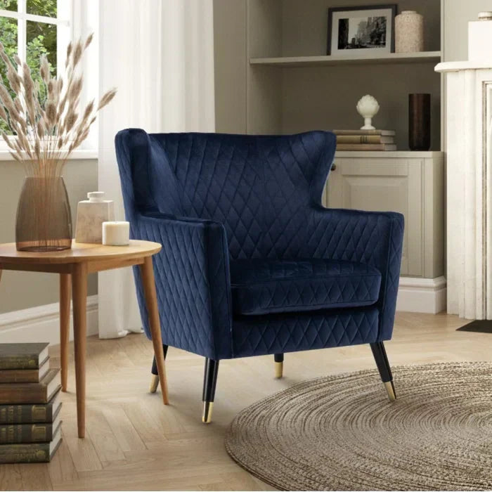 Rome Luxury Accent Chair In Suede - Luxe Maple