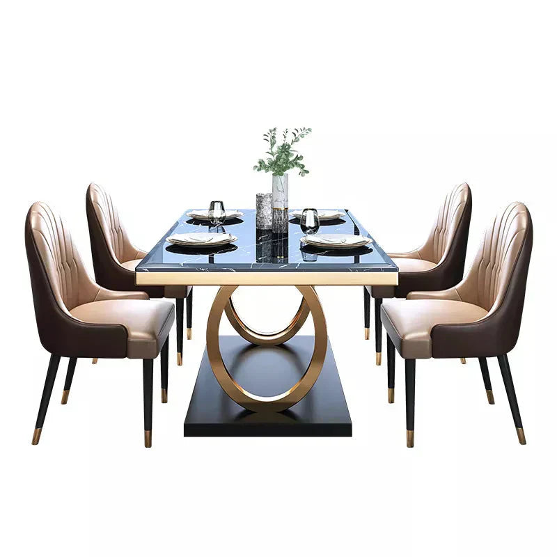 Bosco Luxury Dinning Table Set In Stainless Steel 304 - Luxe Maple