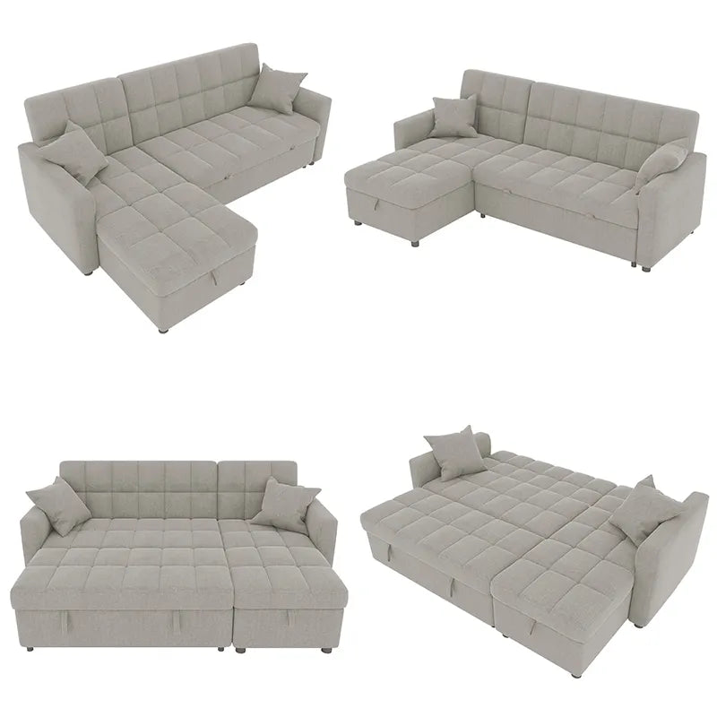 Confy Sofa Cum Bed In Suede - Luxe Maple