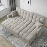 Confy Sofa Cum Bed In Suede - Luxe Maple