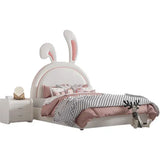 Naughty Bunny Luxury Upholstered Bed in Suede - Luxe Maple