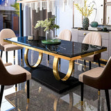 Bosco Luxury Dinning Table Set In Stainless Steel 304 - Luxe Maple