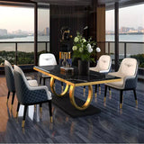 Bosco Luxury Dinning Table Set In Stainless Steel 304 - Luxe Maple