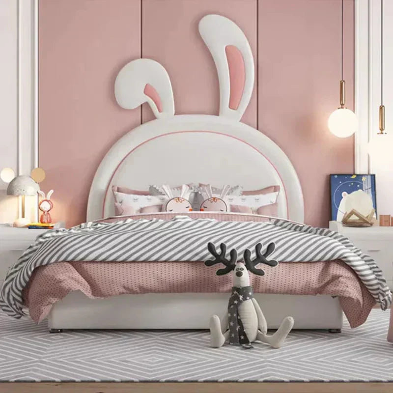 Naughty Bunny Luxury Upholstered Bed in Suede - Luxe Maple