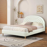 Hero Upholstered Non Storage Bed In Brooklyn - Luxe Maple