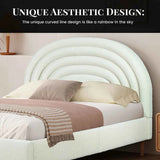 Hero Upholstered Non Storage Bed In Brooklyn - Luxe Maple
