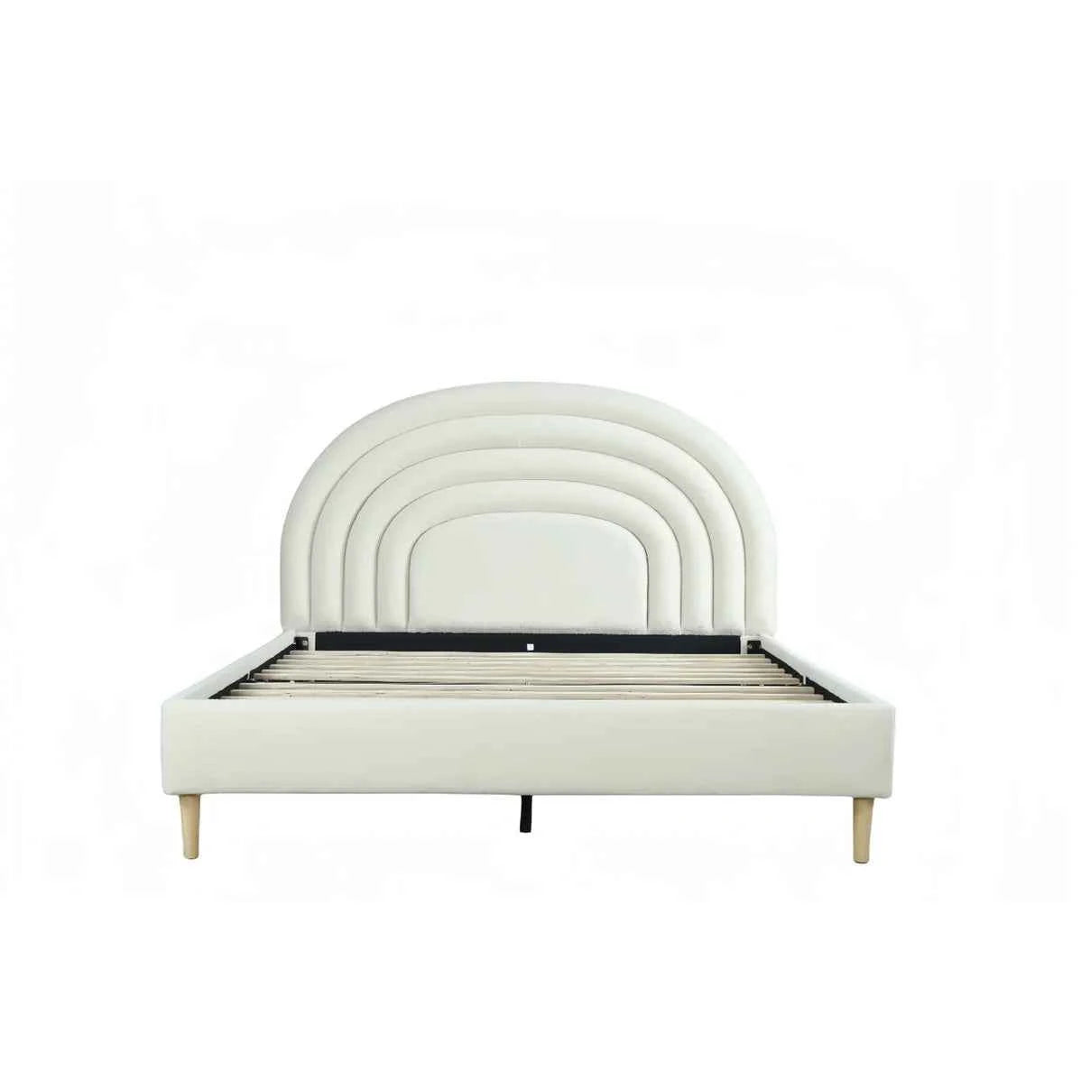 Hero Upholstered Non Storage Bed In Brooklyn - Luxe Maple