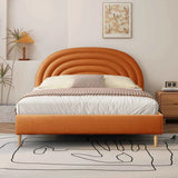 Hero Upholstered Non Storage Bed In Brooklyn - Luxe Maple