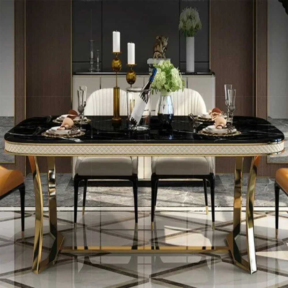 Russian Luxury Dining Table in Black - Luxe Maple