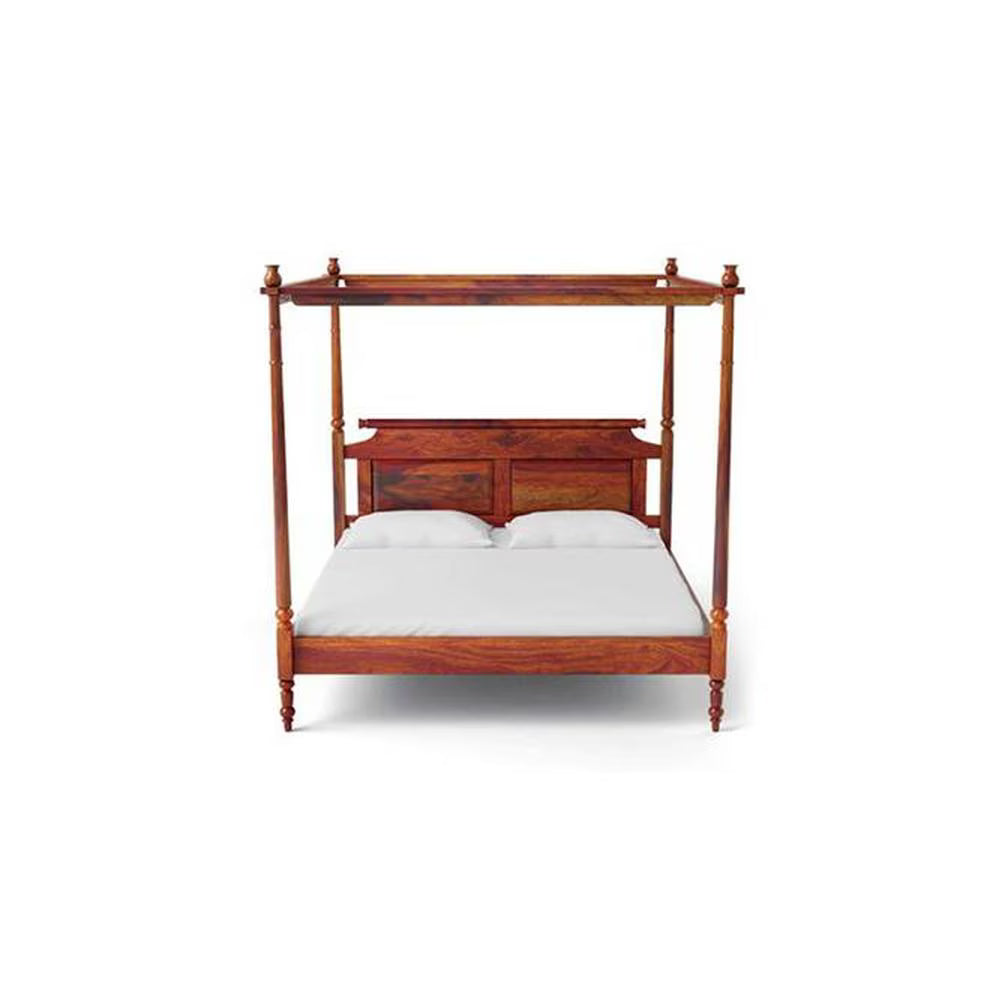 Kello Poster Bed Non Storage In Honey Oak Finish - Luxe Maple