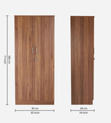 Kelly 2 Door Wardrobe In Walnut - Luxe Maple