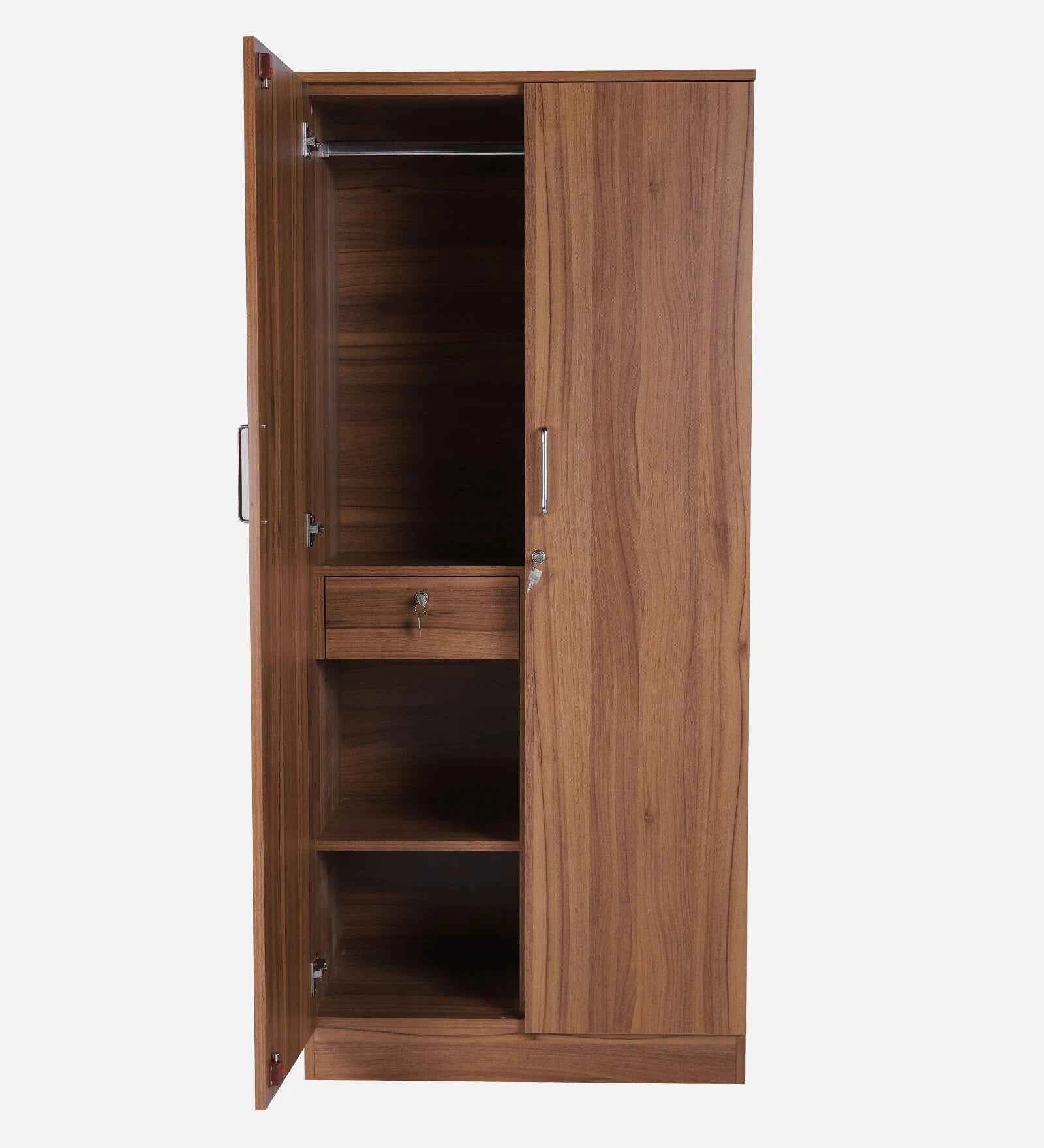 Kelly 2 Door Wardrobe In Walnut - Luxe Maple