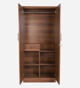 Kelly 2 Door Wardrobe In Walnut - Luxe Maple