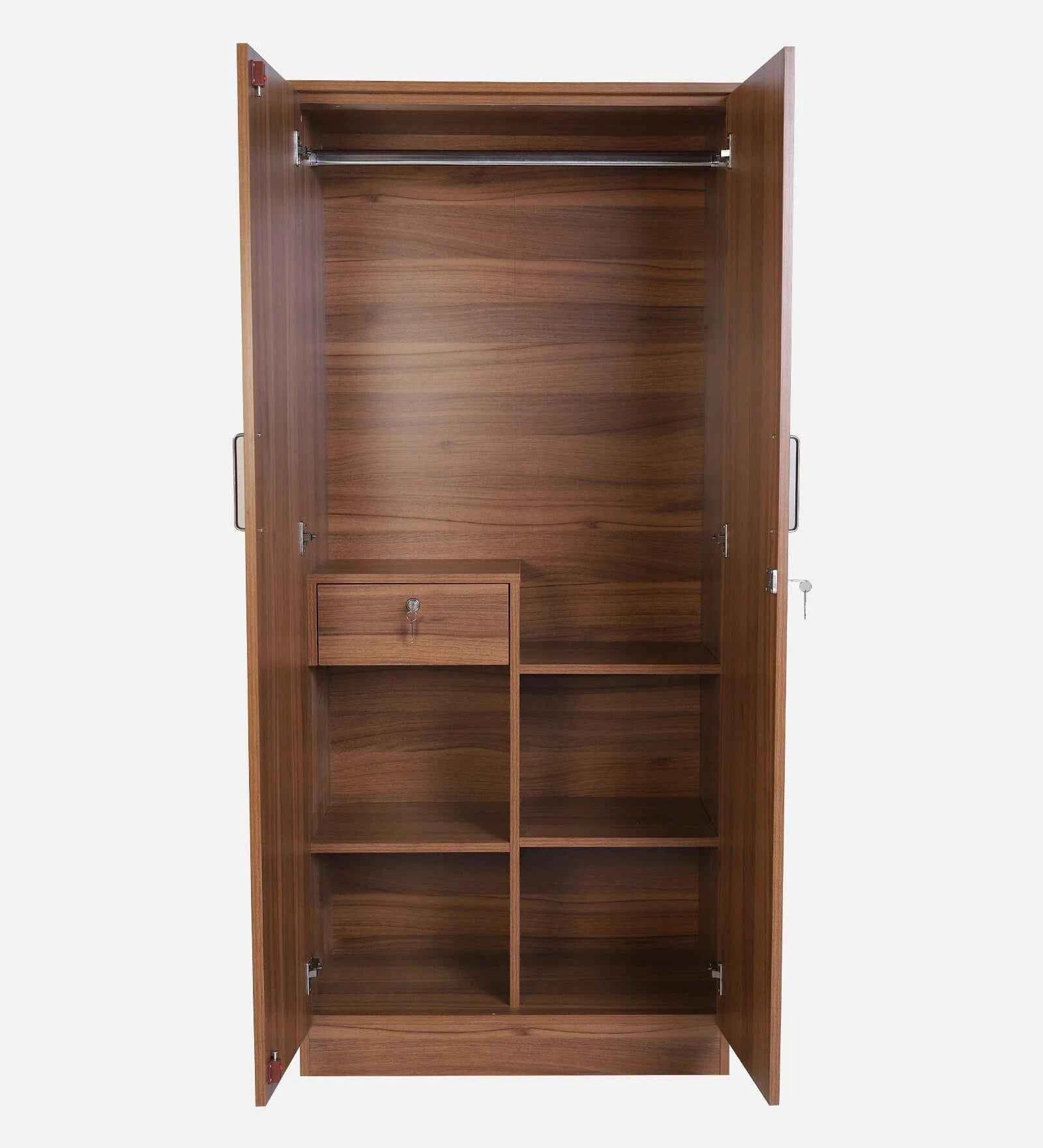 Kelly 2 Door Wardrobe In Walnut - Luxe Maple