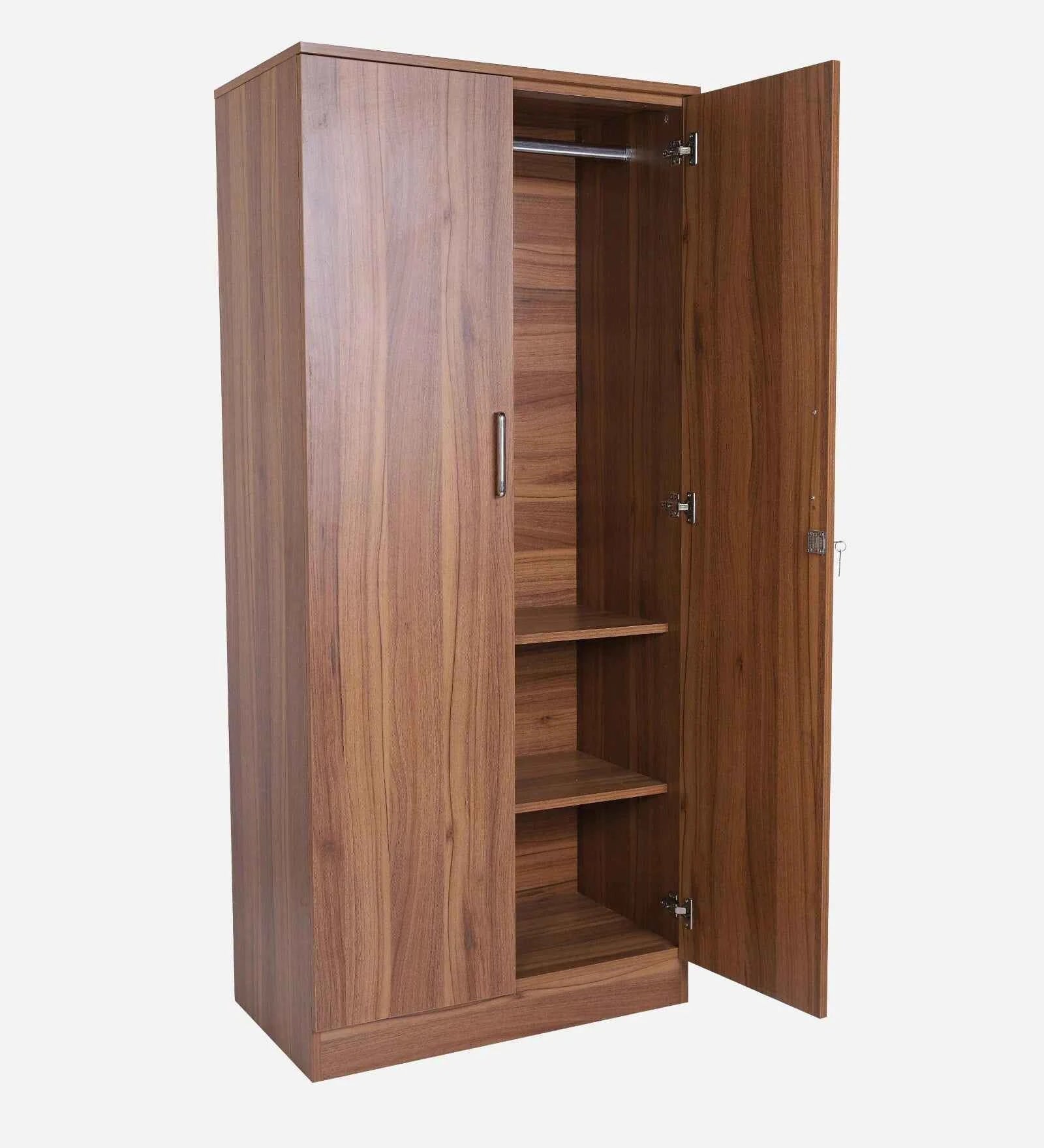Kelly 2 Door Wardrobe In Walnut - Luxe Maple