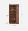 Kelly 3 Door Wardrobes In Walnut - Luxe Maple
