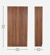 Kelly 3 Door Wardrobes In Walnut - Luxe Maple