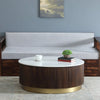 Kelly Luxury Center Table in Teak Wood | Designer Coffee Table - Luxe Maple
