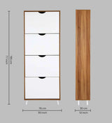 Kibo Shoe Rack In Laminate Wood - Luxe Maple