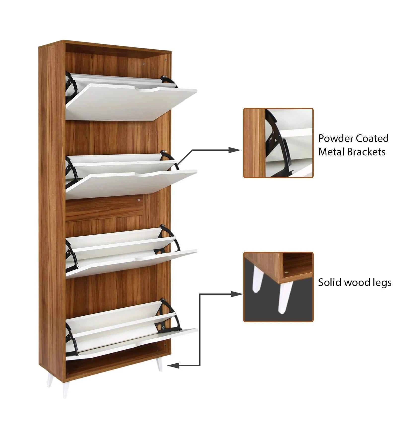 Kibo Shoe Rack In Laminate Wood - Luxe Maple