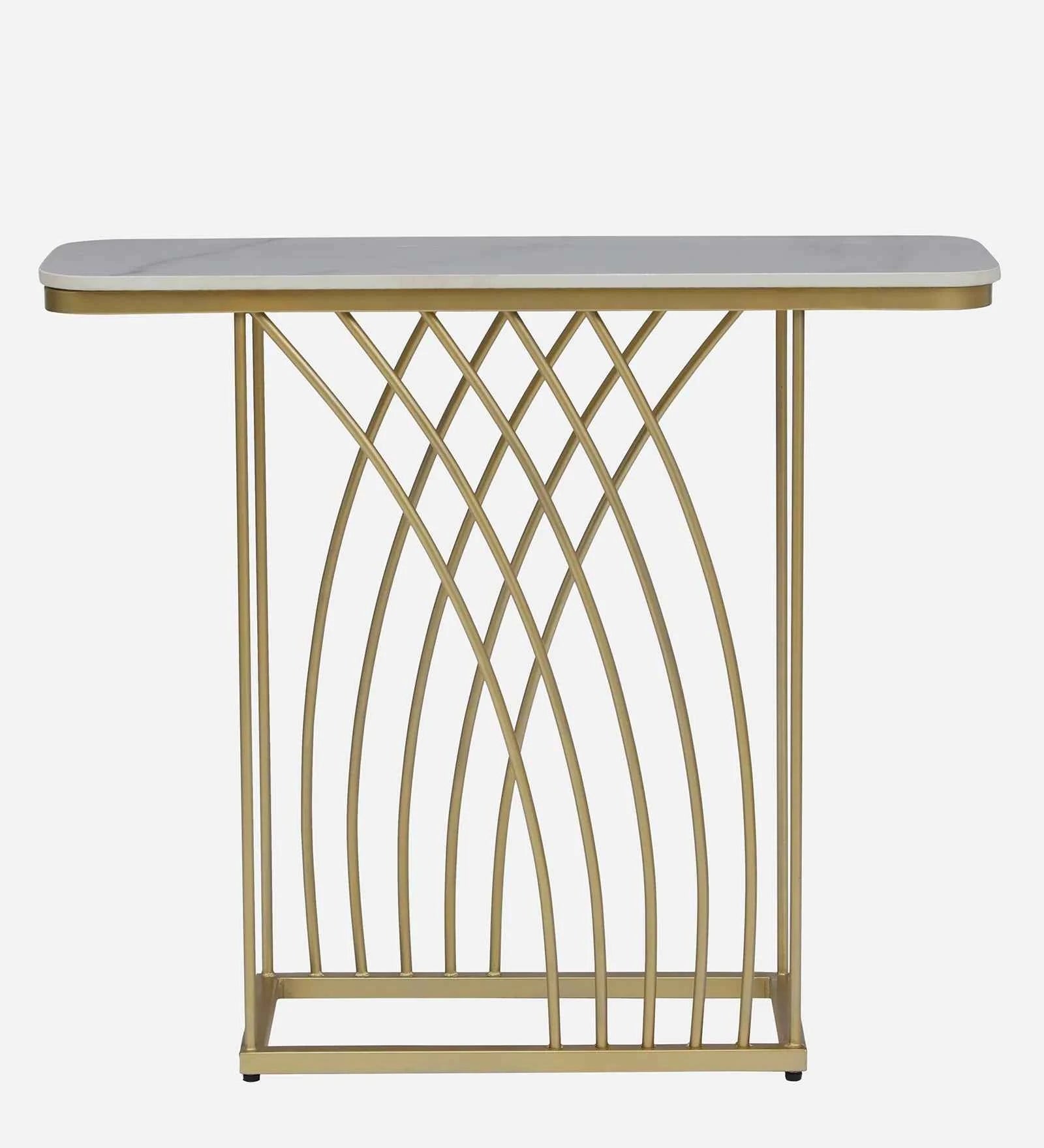 Kisco Console Table In Stainless Steel 304 - Luxe Maple