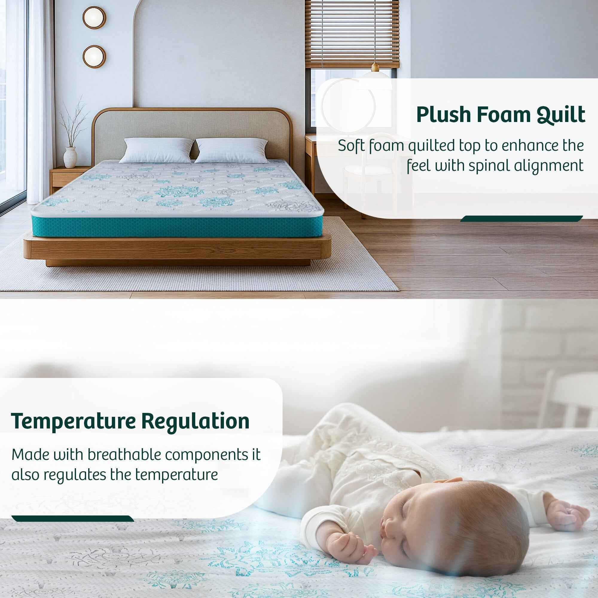 Kurlon Bonded Foam Mattress In 5 Inches - Luxe Maple