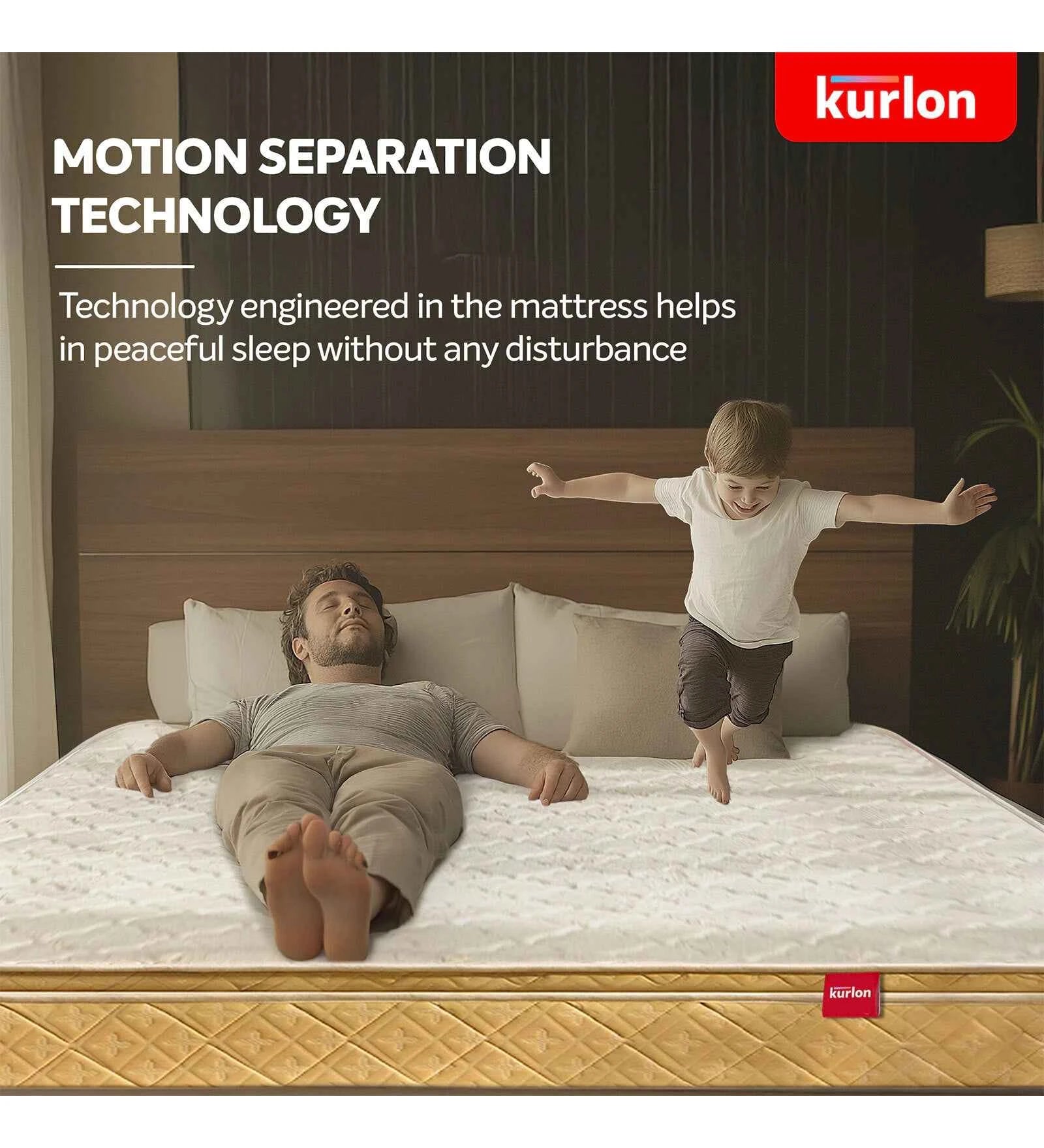 Kurlon Spring Mattress In 8 Inches - Luxe Maple