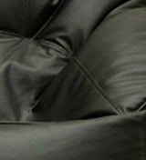 Leo Xxxl Leatherette Bean Bag Cover in Black - Luxe Maple