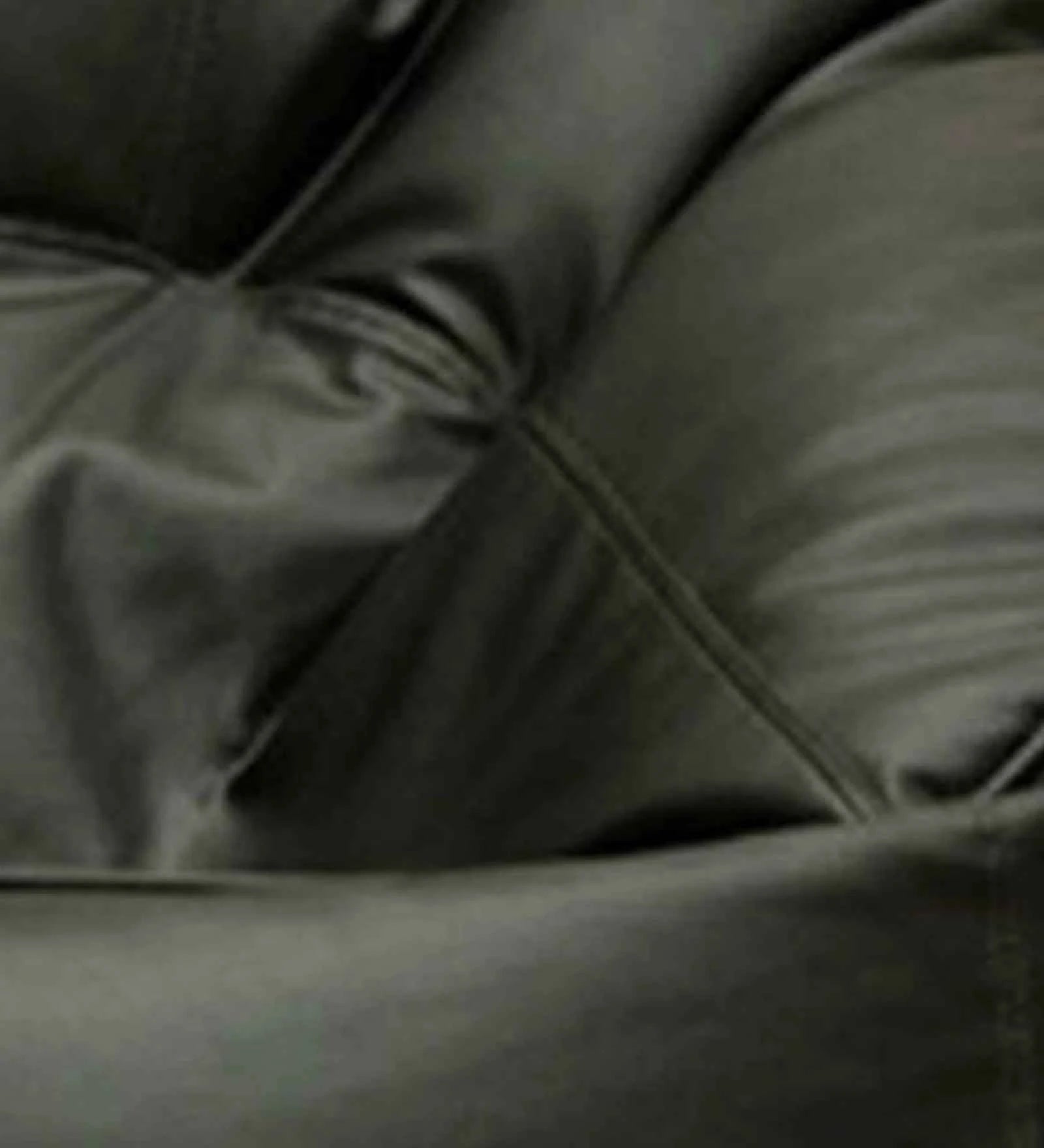 Leo Xxxl Leatherette Bean Bag Cover in Black - Luxe Maple