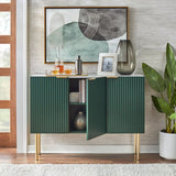 Strips Luxury Chest of Drawer in PU Polish - Luxe Maple