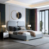 Logic Luxury Upholstered Bed in Suede | Premium Designer Bed - Luxe Maple